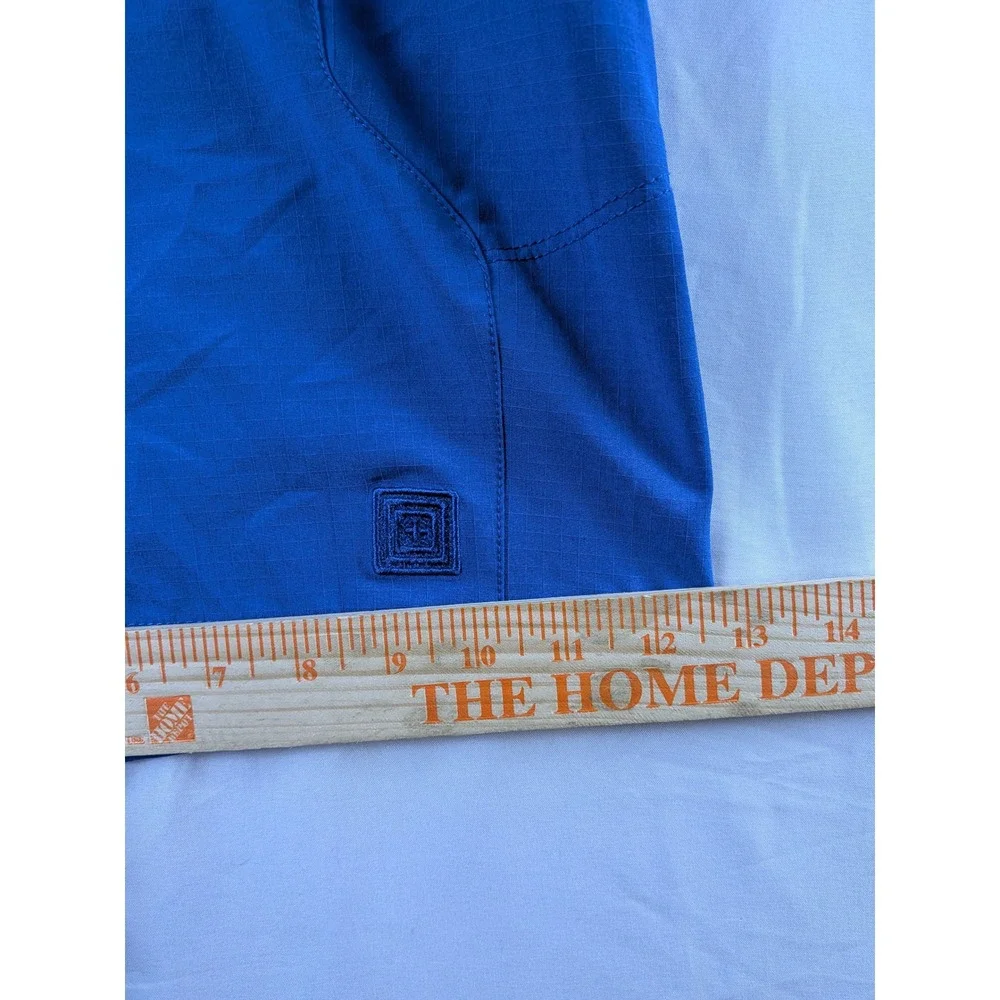 5.11 Tactical Board Shorts‎ Mens 38 Blue Ripstop Stretch Zipper Pockets